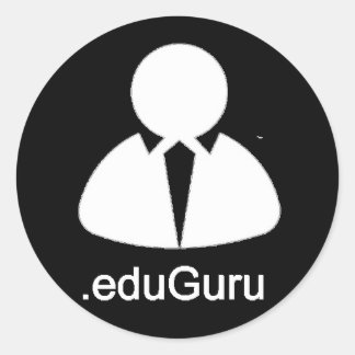 Rond Sticker .eduGuru, Texte (noir)