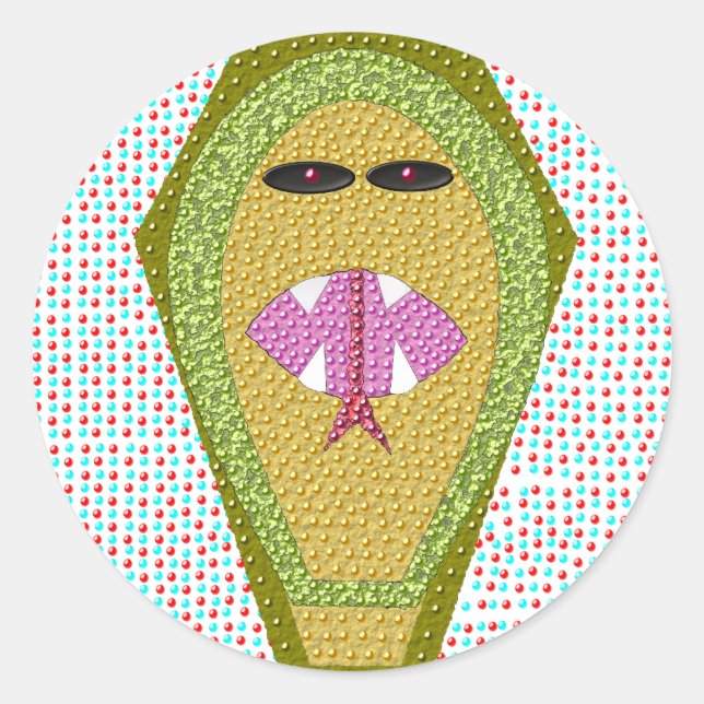 Rond Sticker égyptien Cobra mortel (Devant)