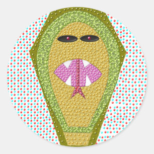 Rond Sticker égyptien Cobra mortel