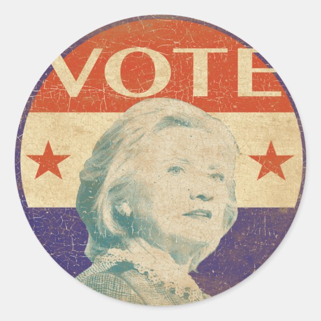 Rond Sticker électoral d'Hillary Clinton 2016 (Devant)
