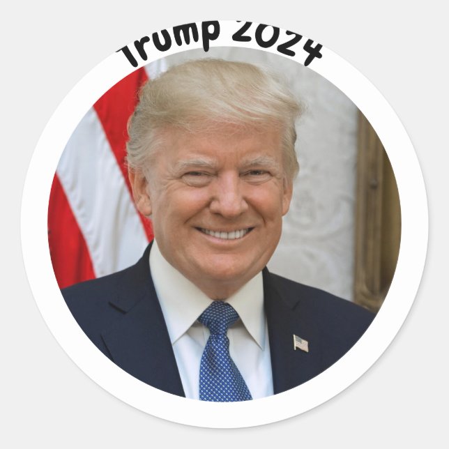 Rond Sticker électoral du président Donald Trump 2024 (Devant)