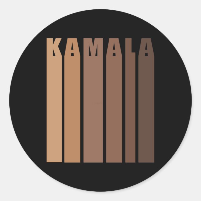 Rond Sticker électoral Melanin Kamala Harris 2024 (Devant)