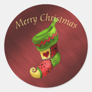 Rond Sticker élégant Joyeux Noël Stocker