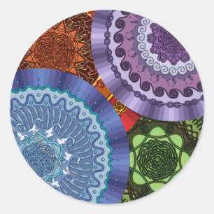 Rond Sticker Elements Mandalas