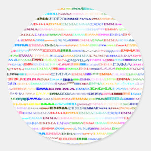 Rond Sticker Emma Text Design II