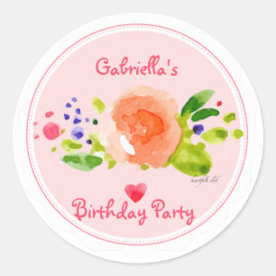 Rond Sticker en aquarelle