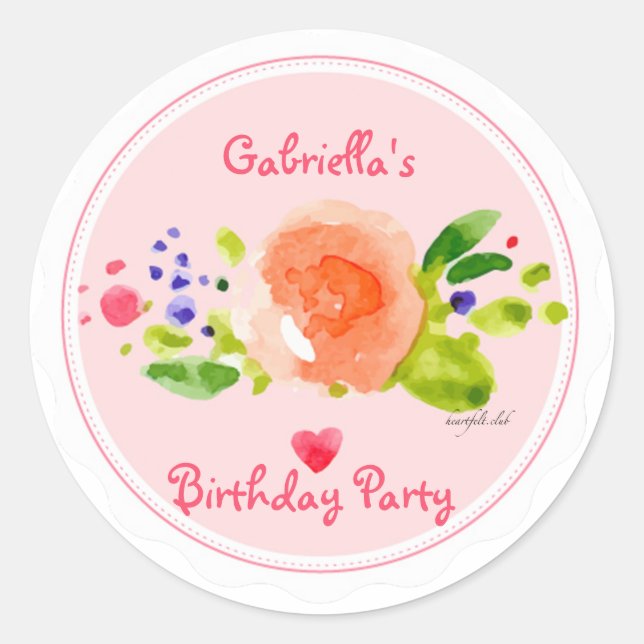 Rond Sticker en aquarelle (Devant)