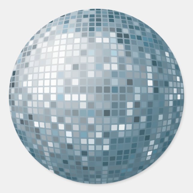 Rond Sticker en argent Disco Ball (Devant)