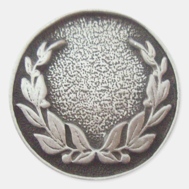 Rond Sticker en argent Laurel Wreath (Devant)