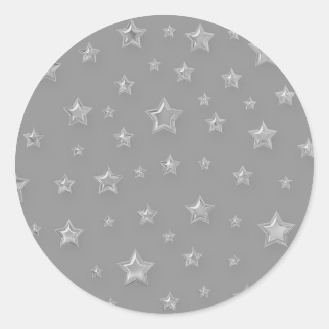 Rond Sticker en argent Starry (Devant)