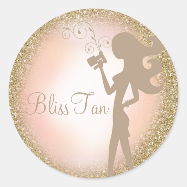 Rond Sticker en bronze 311 Parties scintillant d'or (Devant)