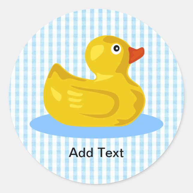 Rond Sticker en caoutchouc Ducky Modèle (Devant)