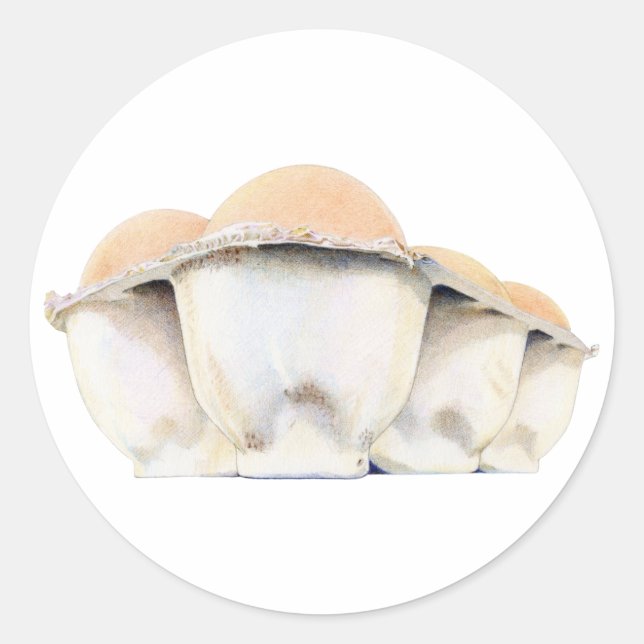 Rond Sticker en carton d'oeufs (Devant)