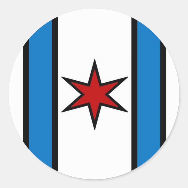 Rond Sticker en cercle blanc moderne (Devant)