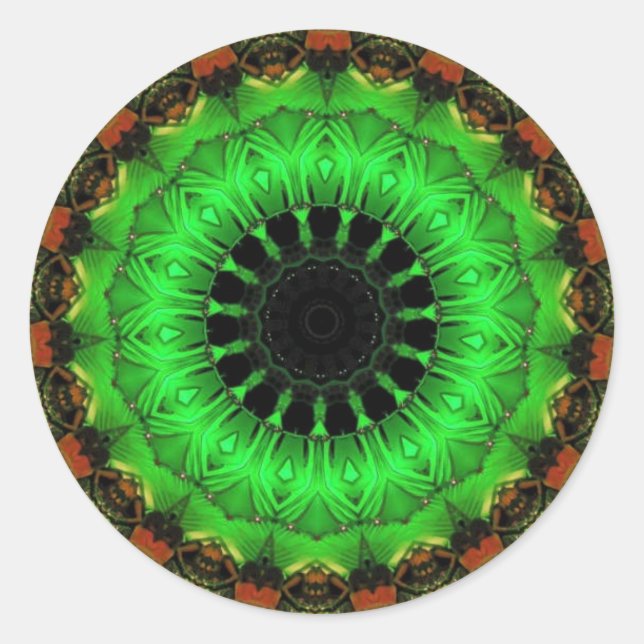 Rond Sticker en cercle émeraude (Devant)