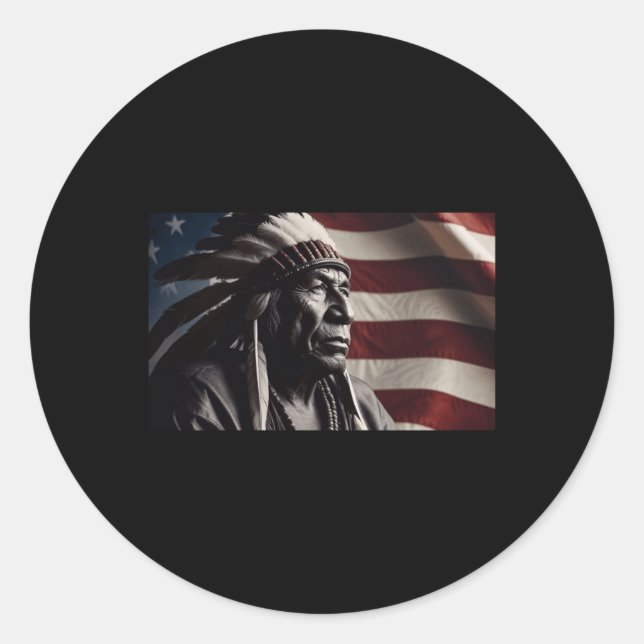 Rond Sticker en chef indien Seneca (Devant)