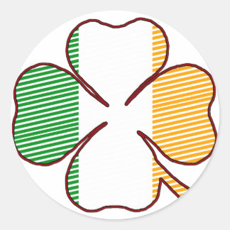 Rond Sticker en Clover strié