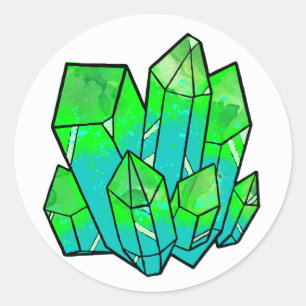 Rond Sticker en cristal d'oze vert