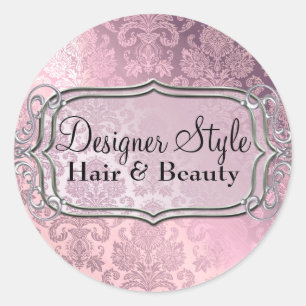 Rond Sticker en damas Shimmer rose