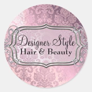 Rond Sticker en damas Shimmer rose