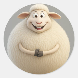 Rond Sticker en duvet souriant
