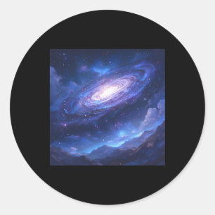 Rond Sticker en galaxie foncée