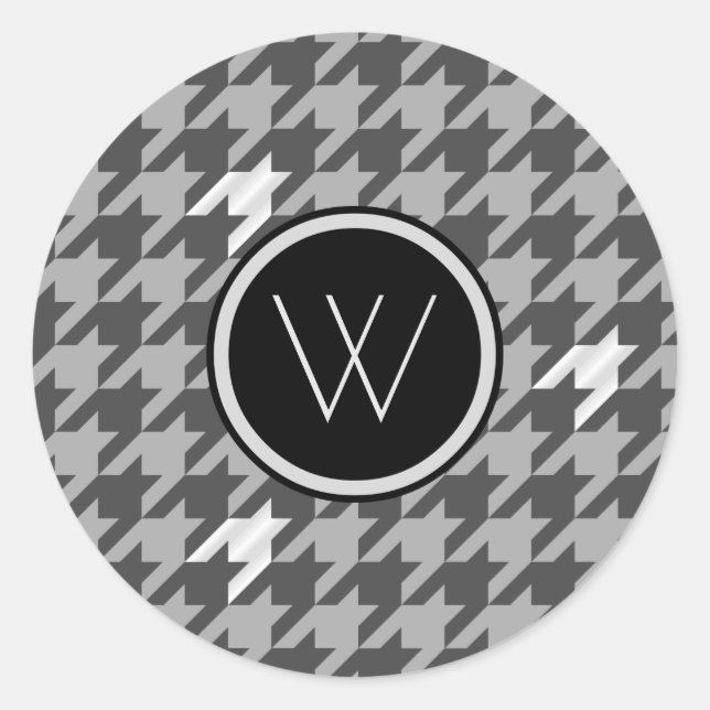 Rond Sticker en houndstook gris et argenté (Devant)