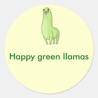Rond Sticker en lama verte