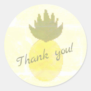 Rond Sticker en Merci d'ananas Artsy