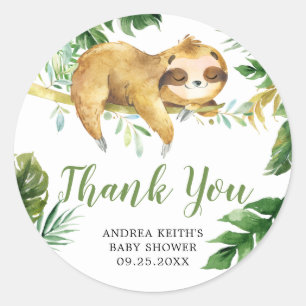 Rond Sticker en Merci de Baby shower de fentes pour gar