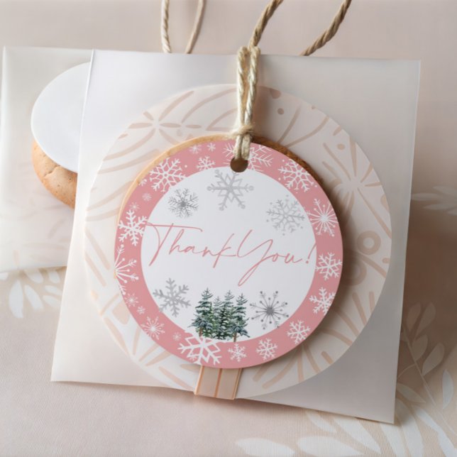 Rond Sticker en Merci de l'hiver (Créateur téléchargé)