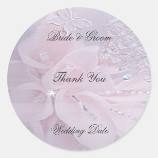 Rond Sticker en Merci Mariage souple