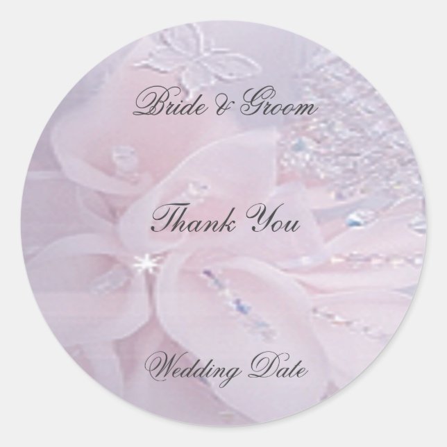 Rond Sticker en Merci Mariage souple (Devant)