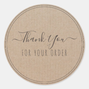 Rond Sticker en Merci simple Vintage produit artisanal