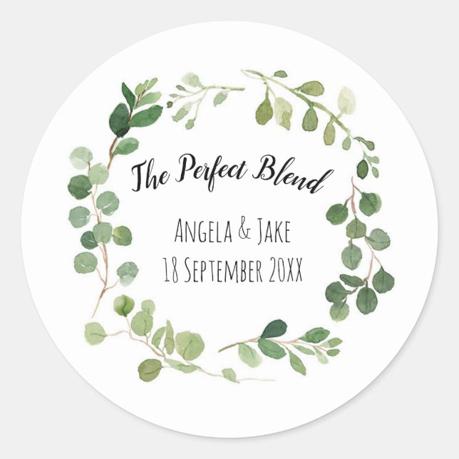 Rond Sticker en Merci végétal (Devant)