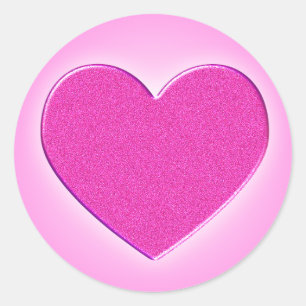 Rond Sticker en métal rose