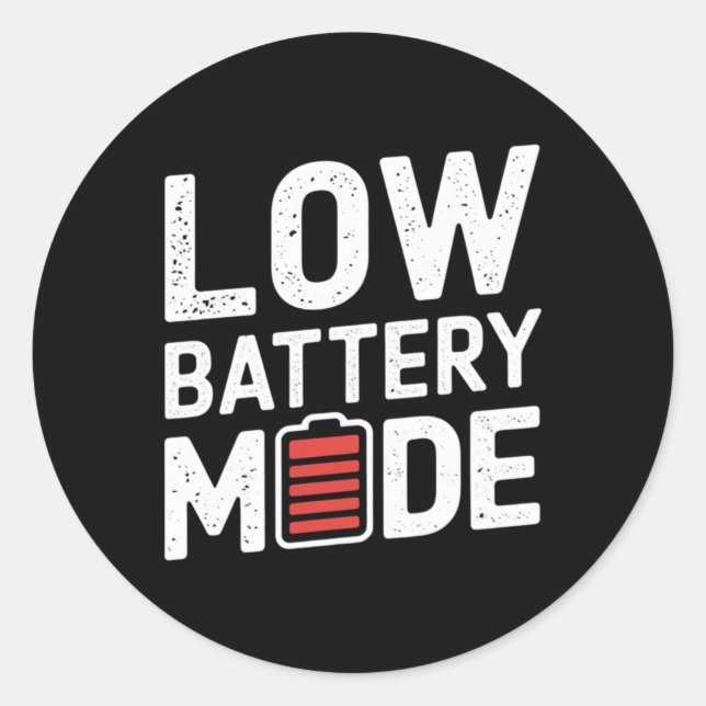 Rond Sticker en mode batterie basse (Devant)
