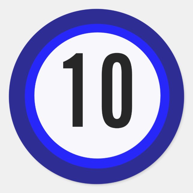 Rond Sticker en nuances bleues (Devant)