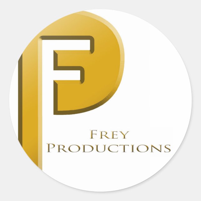 Rond Sticker en or Frey Productions (Devant)