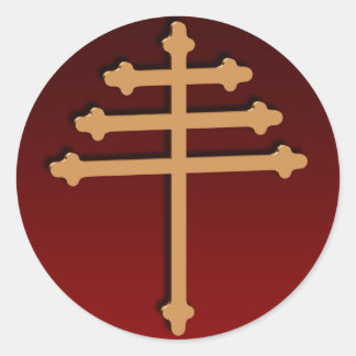 Rond Sticker en or Maronite Cross