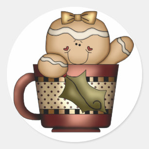 Rond Sticker en pain d'épice de Noël - SRF