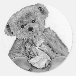 Rond Sticker en peluche