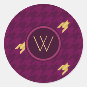 Rond Sticker en pied de cheminée rose avec accentuation