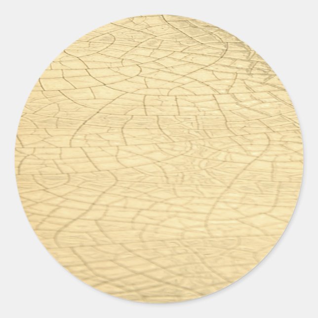Rond Sticker en pierre d'or mat (Devant)