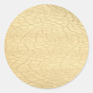 Rond Sticker en pierre d'or mat