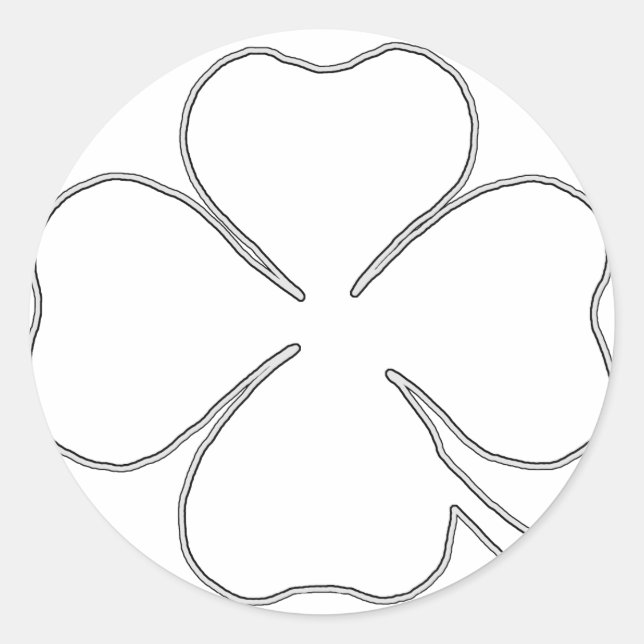 Rond Sticker en plan shamrock (Devant)