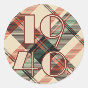 Rond Sticker en plastique des années 1940