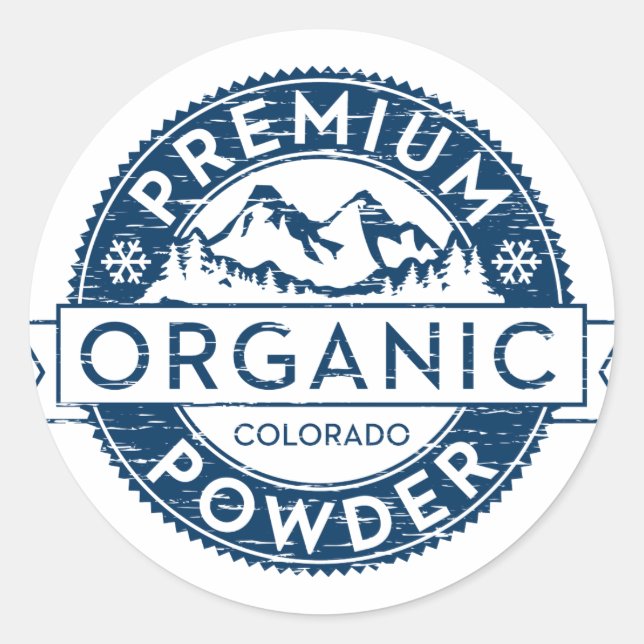 Rond Sticker en poudre au Colorado biologique de qualit (Devant)