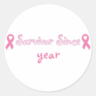 Rond Sticker en ruban rose personnalisable