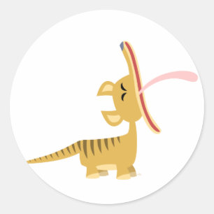Rond Sticker en thylacine pour le dessin mignon